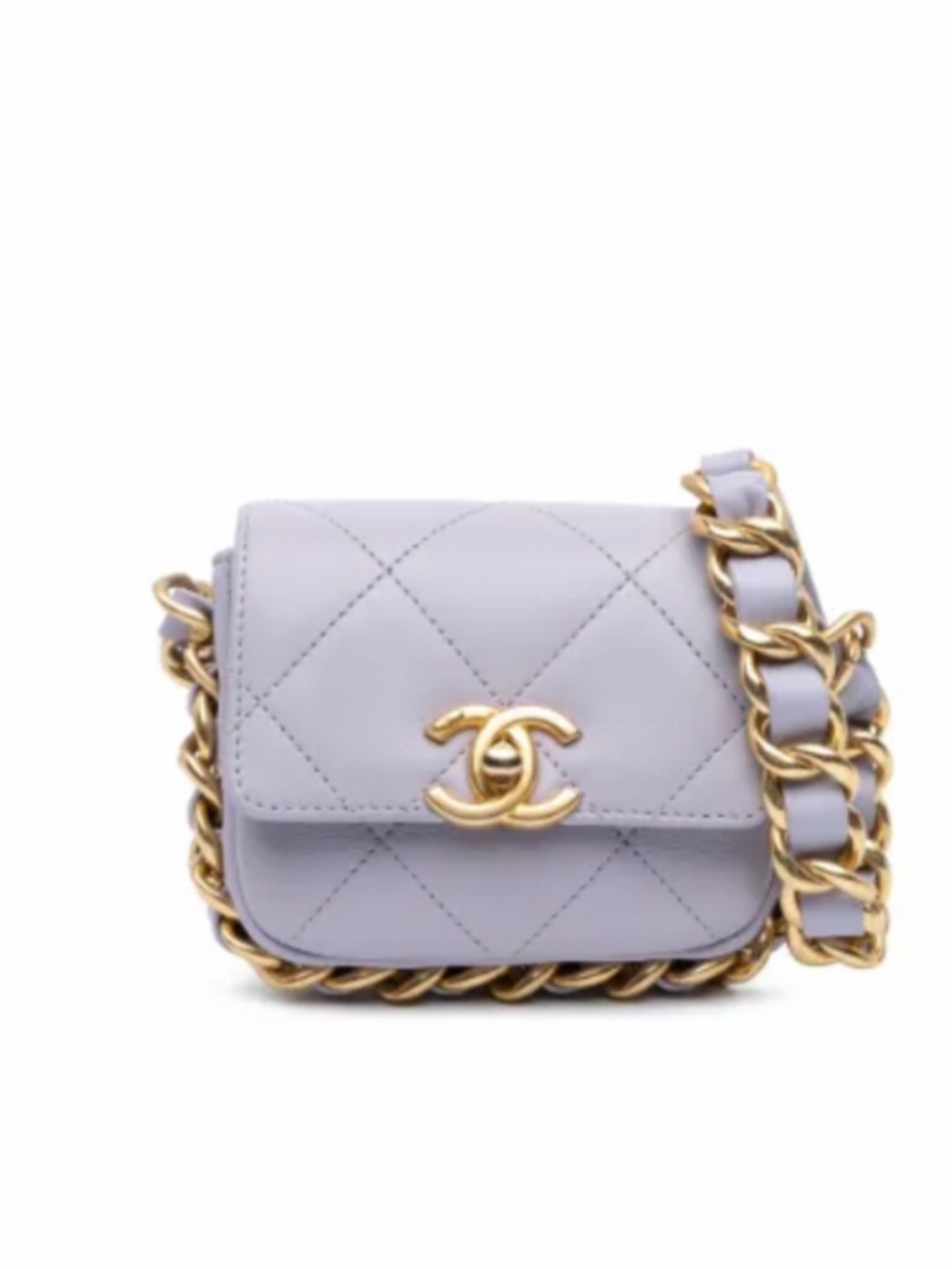 Chanel mini quilted calfskin flap bag